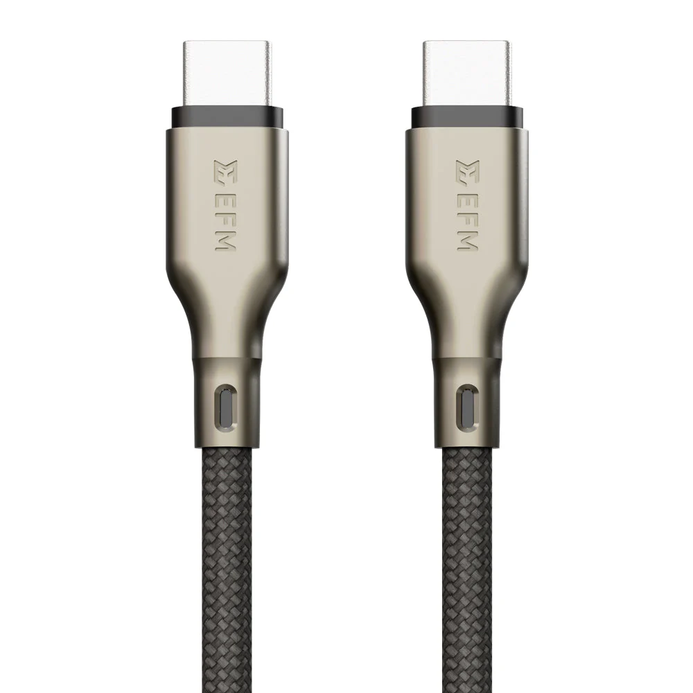 EFM 140W Pro Power and Data USB-C Cable - With 2M Braided Cable - Black - Image 5