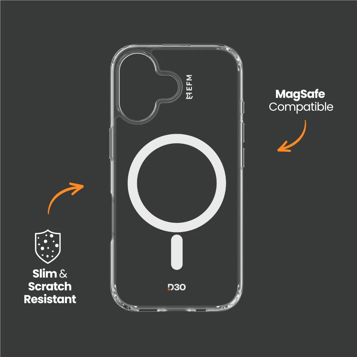 EFM Manhattan Case with D3O Bio for iPhone 16 (Clear) - Image 4