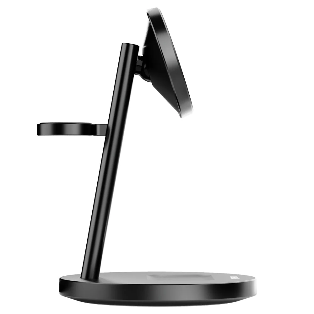 EFM Qi2 Trio Wireless Charge Stand with 30W Power Supply and 1.2M Cable (Black) - Image 4