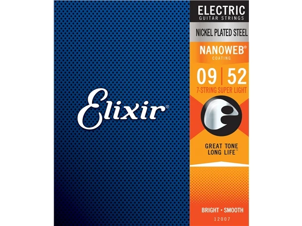Elixir #12007 Electric Nanoweb 7 Strings Steel Super 9-52 Light - Image 2