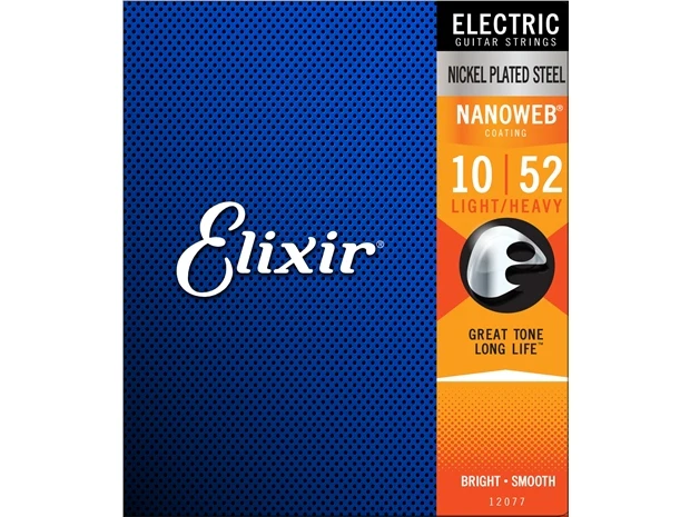 Elixir #12077 Electric Guitar Strings Nano Steel 10-52 Light Heavy - Image 3