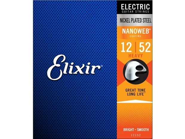 Elixir #12152 Electric Guitar Nanoweb Nickel Plated Steel 12-52 Heavy
