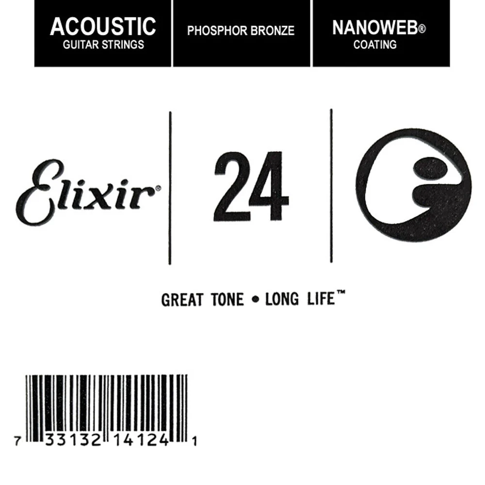 Elixir #14124 Acoustic Nanoweb Phosphor Bronze 0.024 Single String - Image 3