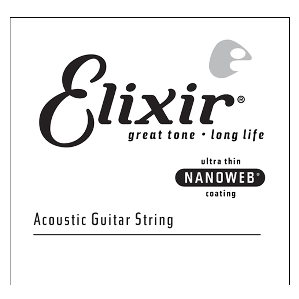 Elixir #15135 Acoustic Nanoweb Guitar 0.035 Single String 80/20 Bronze - Image 2