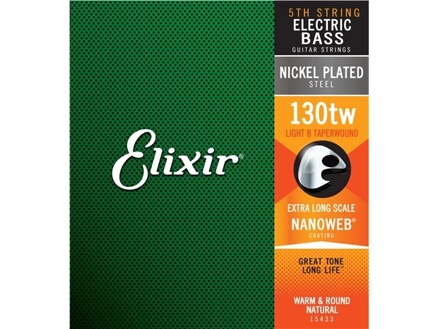 Elixir #15433 Bass Guitar Nano Steel 0.130 XL-TW Single Strings - Image 2