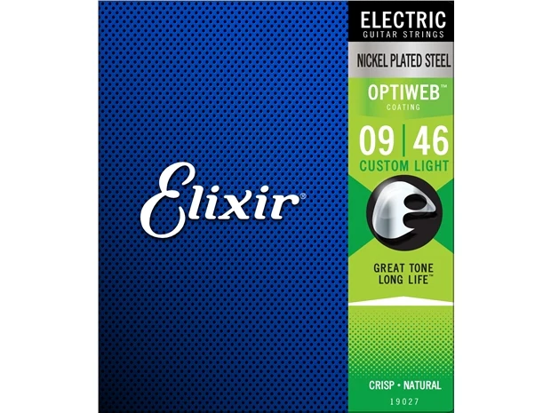 Elixir #19027 Electric Guitar Strings Optiweb Steel 9-46 Custom Light - Image 2
