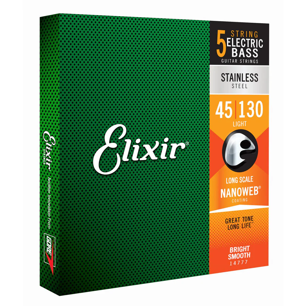 Elixir 5-String Bass Guitar Strings - Medium - Image 2