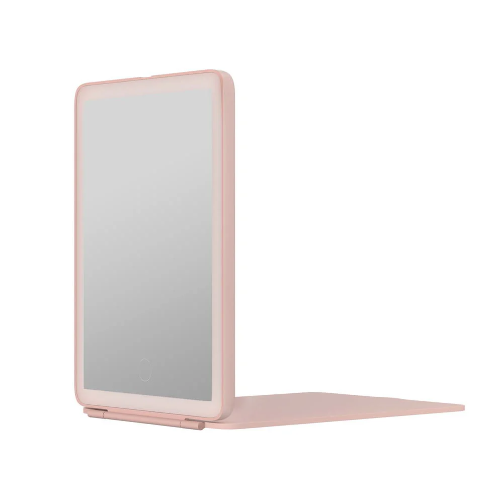 Embellir Compact Makeup Mirror w/ LED Light Portable Foldable Travel Beauty Pink - Image 4