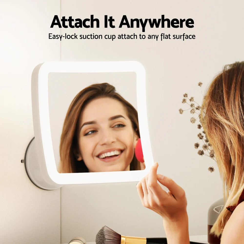 Embellir Makeup Mirror 10X Magnification LED Light Adjustable Rotation Cordless Suction Cup - Image 6