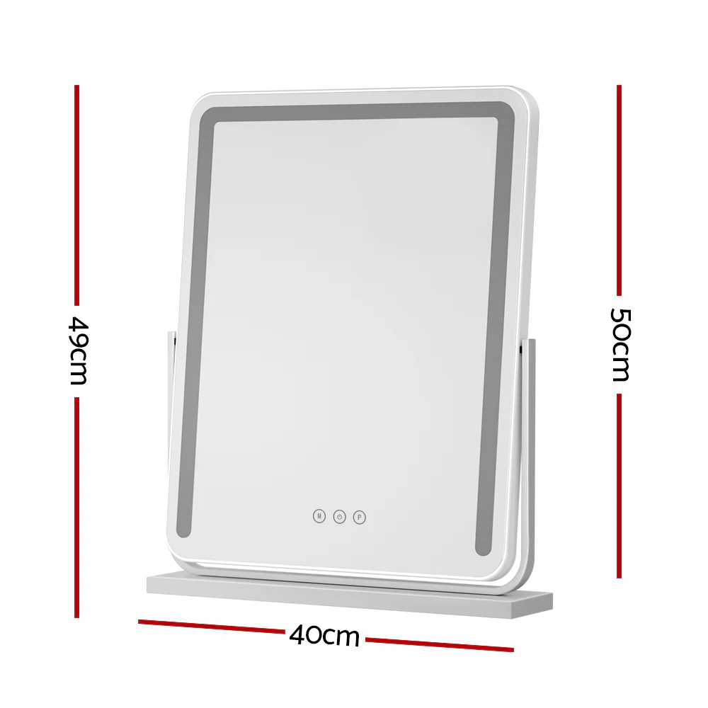 Embellir Makeup Mirror with Lights Hollywood Vanity LED Mirrors White 40X50CM - Image 3