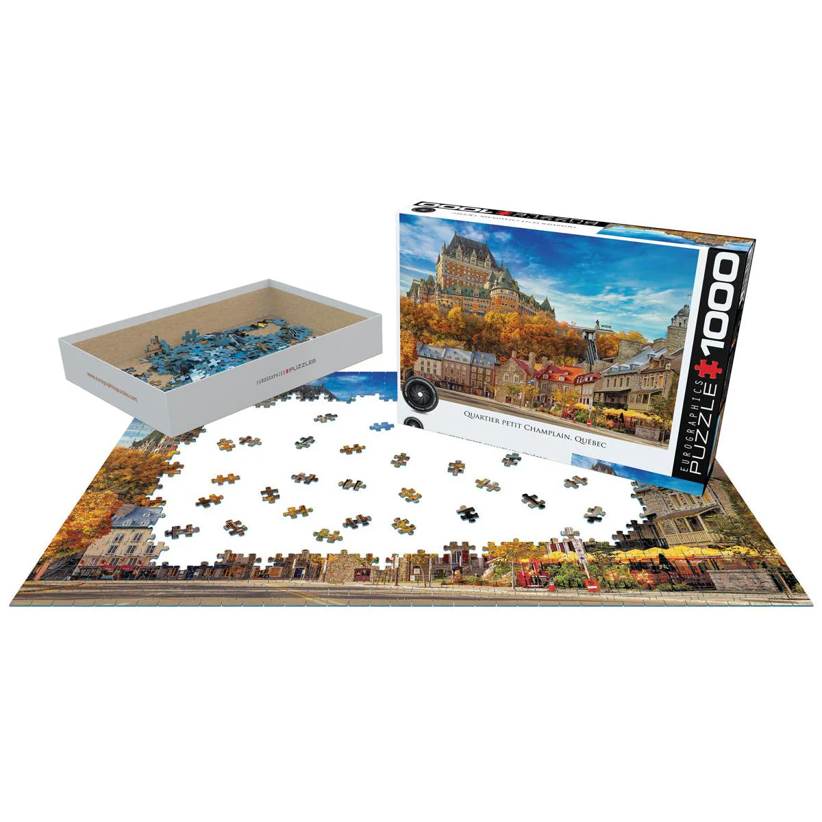Eurographics 1000pc Rue Du Marche Quebec Puzzle - Image 3