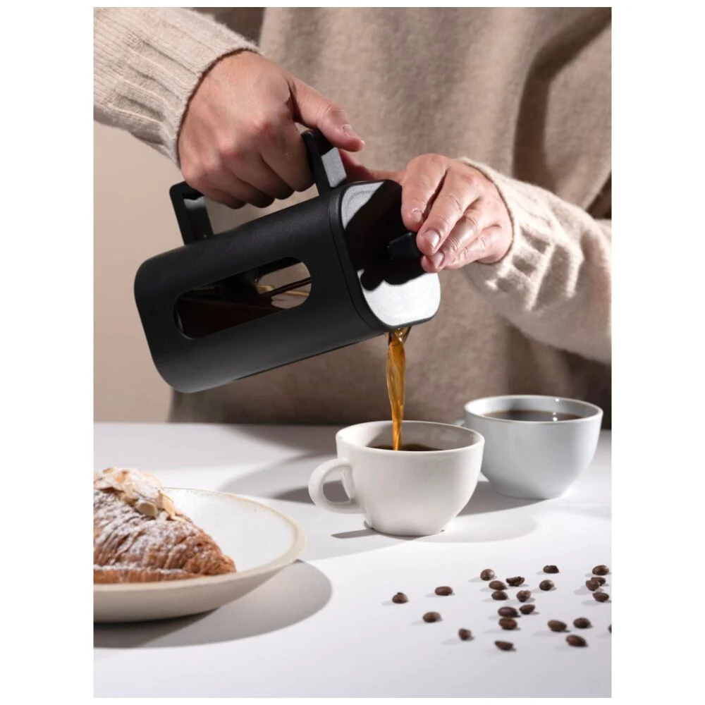 Euroline Coffee & Tea Maker Plunger French Press Square Shaped 1000ml (Black) - Image 4