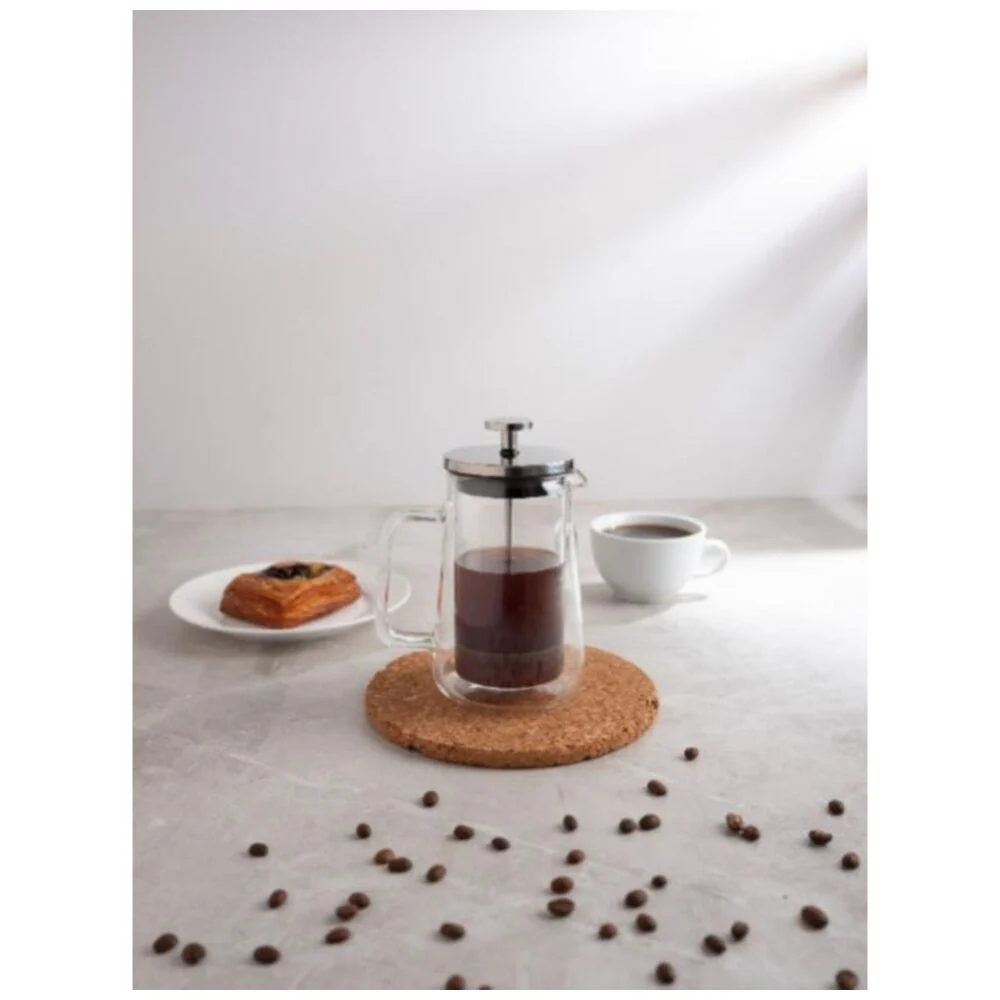 Euroline Double Wall Glass Coffee & Tea Plunger French Press Maker 350ml - Image 2