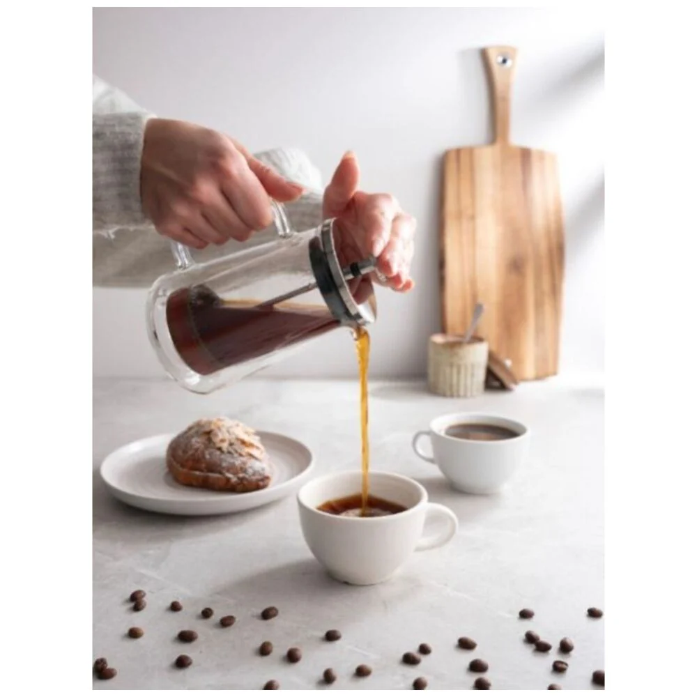 Euroline Double Wall Glass Coffee & Tea Plunger French Press Maker 350ml - Image 3