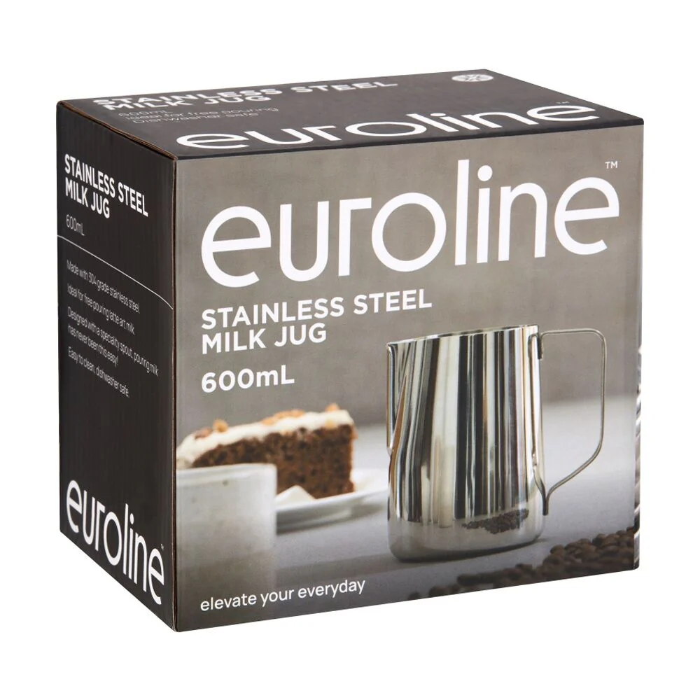Euroline Stainless Steel Milk Jug for Frothing Coffee Making Accessory 600ml - Image 7