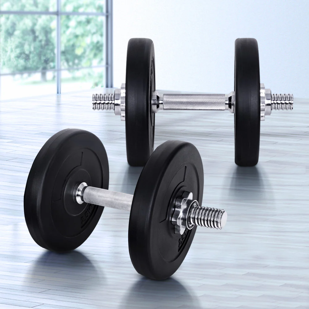 Everfit 15kg Dumbbell Set Weight Plates Dumbbells Lifting Bench - Image 2