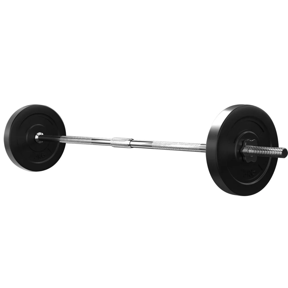 Everfit 18kg Barbell Set Weight Plates Bar Lifting Bench 168cm - Image 4