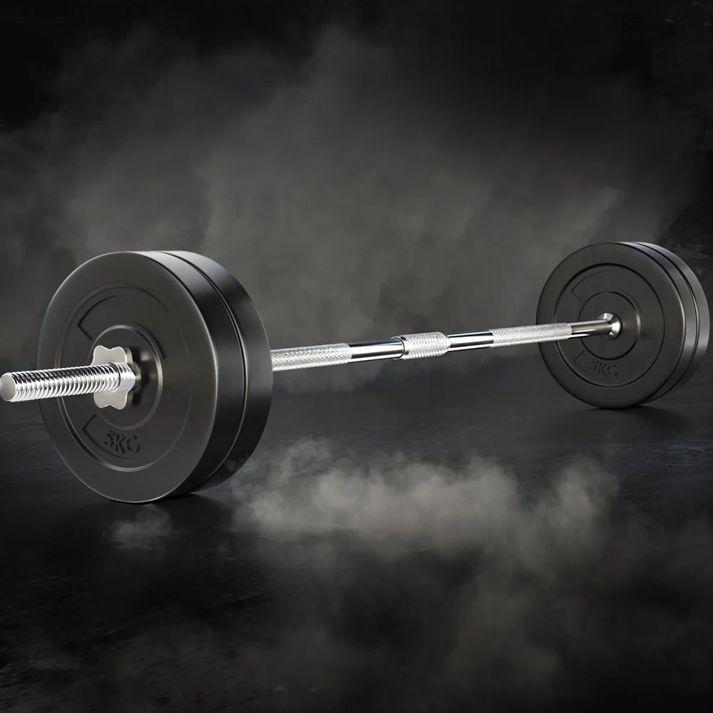 Everfit 28kg Barbell Set Weight Plates Bar Lifting Bench 168cm - Image 2