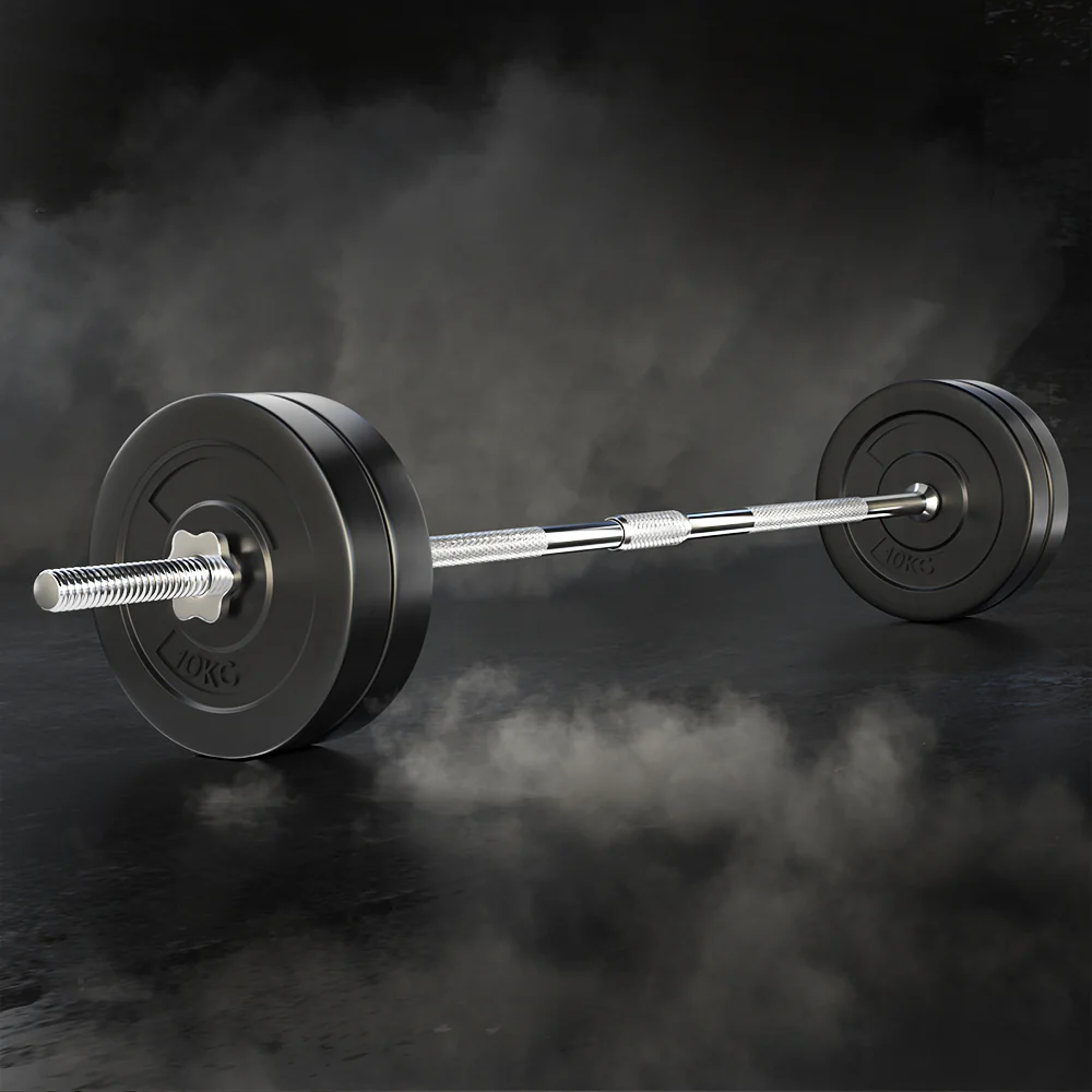 Everfit 48kg Barbell Set Weight Plates Bar Lifting Bench 168cm - Image 2