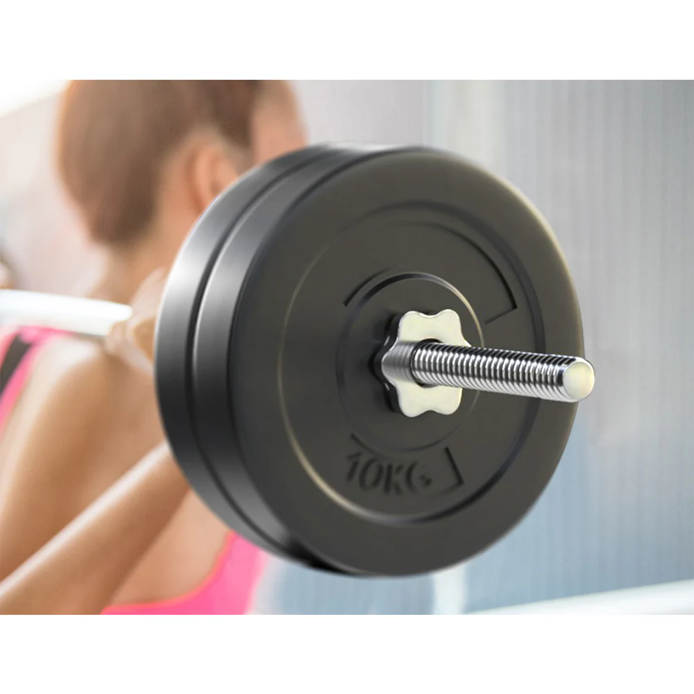Everfit 48kg Barbell Set Weight Plates Bar Lifting Bench 168cm - Image 5