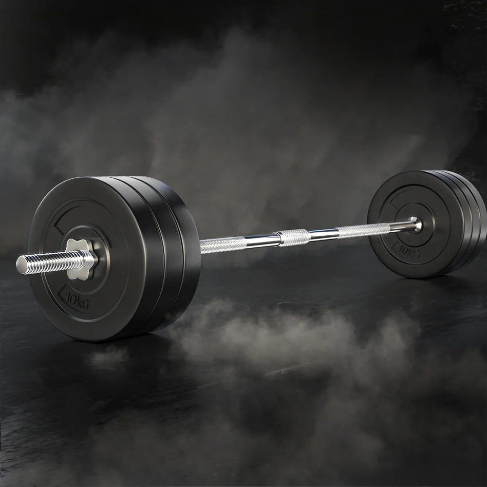 Everfit 68kg Barbell Set Weight Plates Bar Lifting Bench 168cm - Image 2