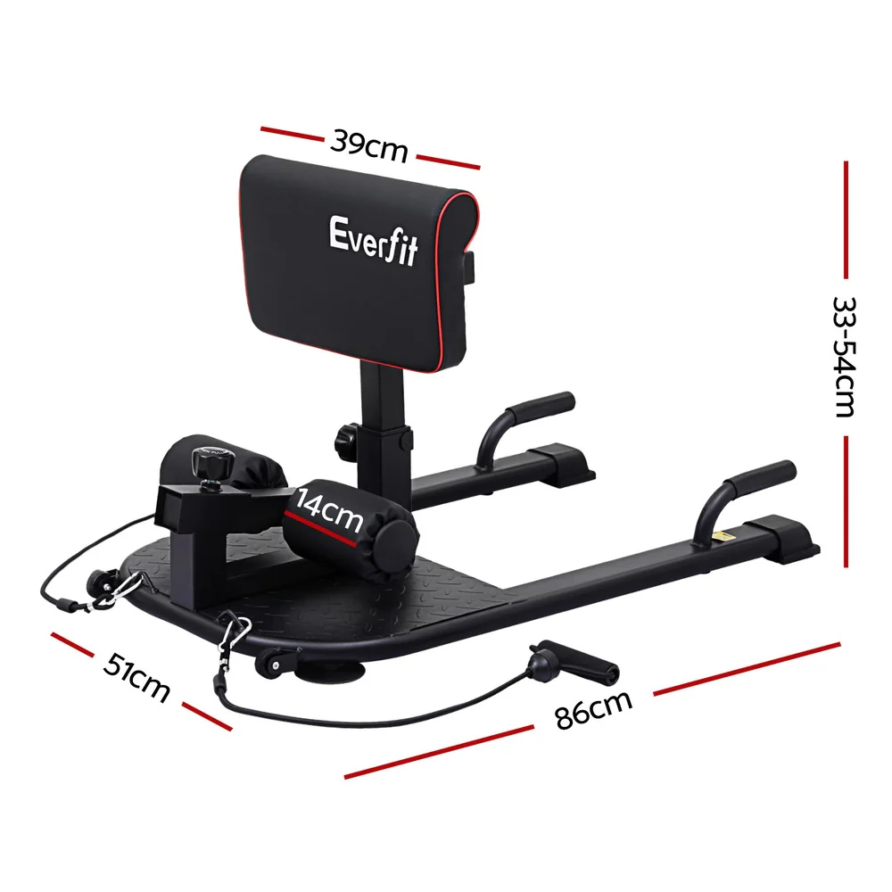 Everfit Deep Sissy Squat Weight Bench Adjustable Leg Extension Strength Training - Image 2