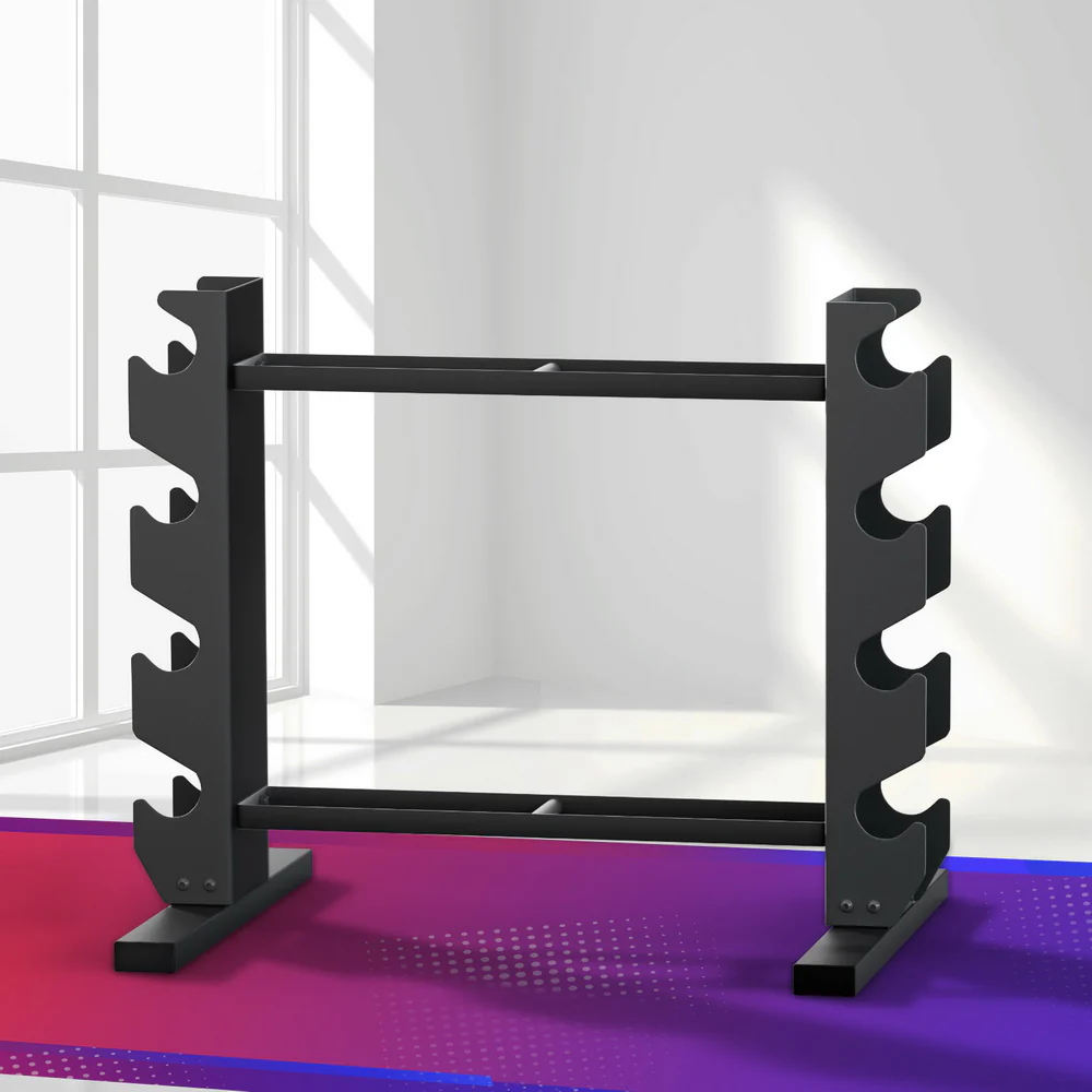 Everfit Dumbbells Rack Dumbbell Kettlebell Stand Home Gym Storage 200kg Capacity - Image 2