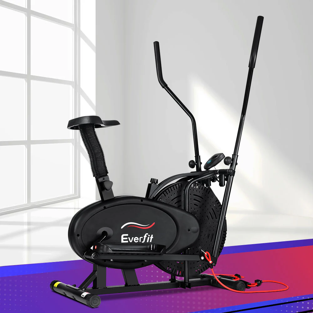 Everfit Exercise Bike 4 in 1 Elliptical Cross Trainer Home Gym Indoor Cardio - Image 2