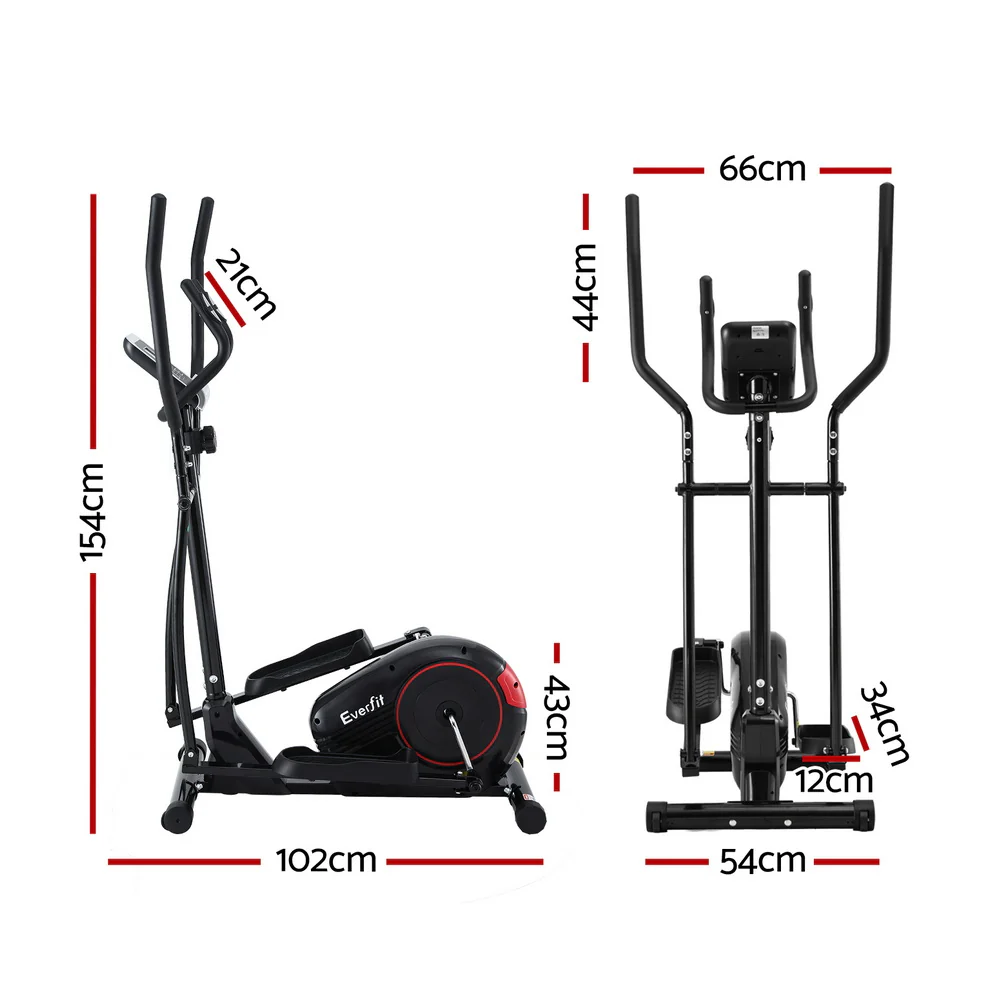 Everfit Exercise Bike Elliptical Cross Trainer Home Gym Fitness Machine LCD - Image 3