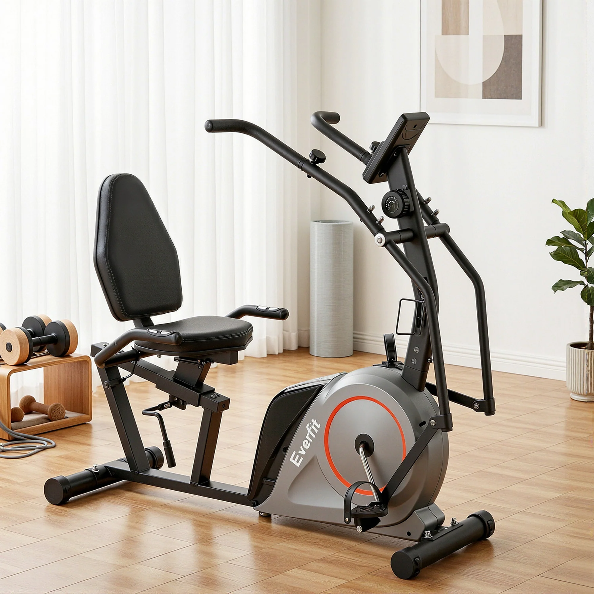 Everfit Exercise Bike Recumbent Cycling Magnetic Bluetooth App Connect Home Gym - Image 2