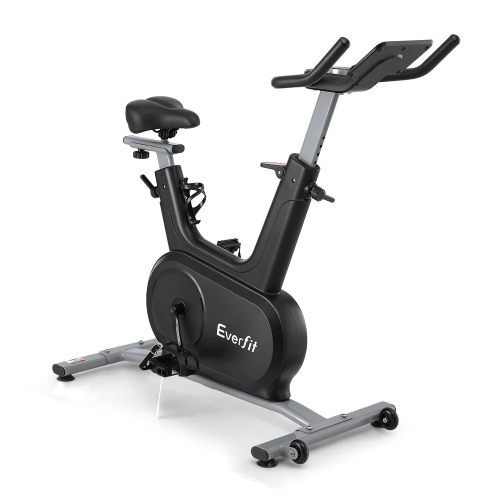 Everfit Exercise Bike Spin Bike Electromagnetic Smart Home Fitness 24-Level Resistance 120kg Bluetooth - Image 4