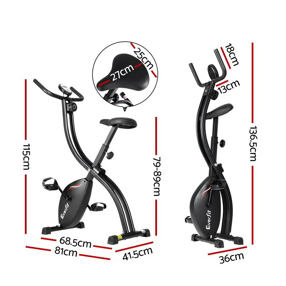 Everfit Folding Exercise Bike Magnetic X-Bike Bicycle Indoor Cycling Cardio - Image 3