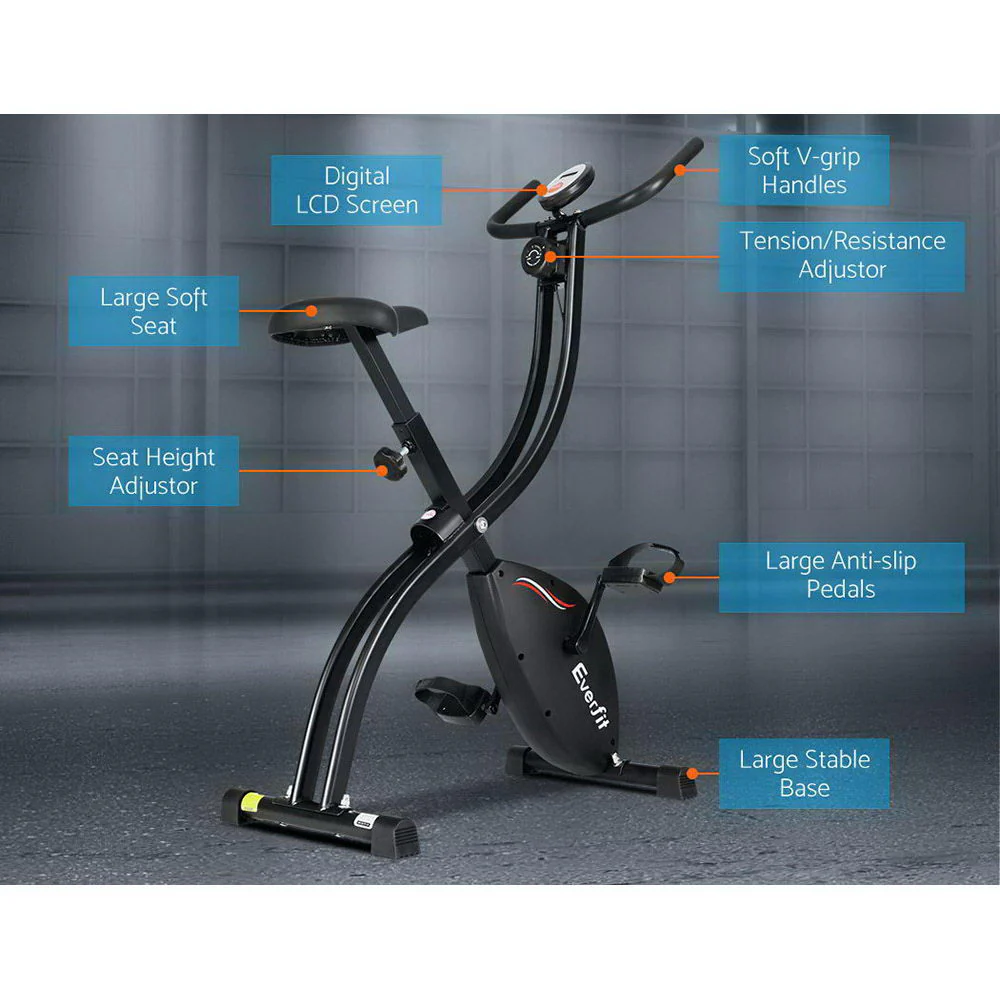 Everfit Folding Exercise Bike Magnetic X-Bike Bicycle Indoor Cycling Cardio - Image 4