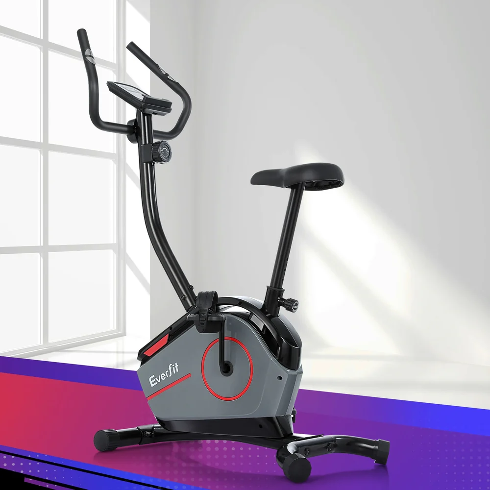 Everfit Magnetic Exercise Bike 8 Levels Upright Bike Fitness Home Gym Cardio - Image 2