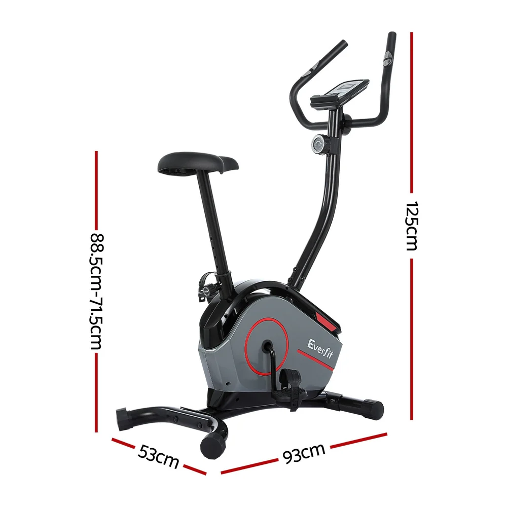 Everfit Magnetic Exercise Bike 8 Levels Upright Bike Fitness Home Gym Cardio - Image 3