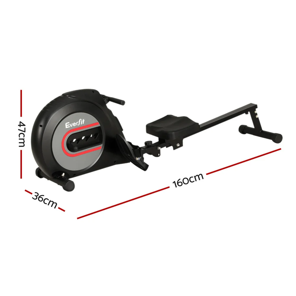 Everfit Rowing Machine Rower Elastic Rope Resistance Fitness Home Cardio (Black) - Image 2