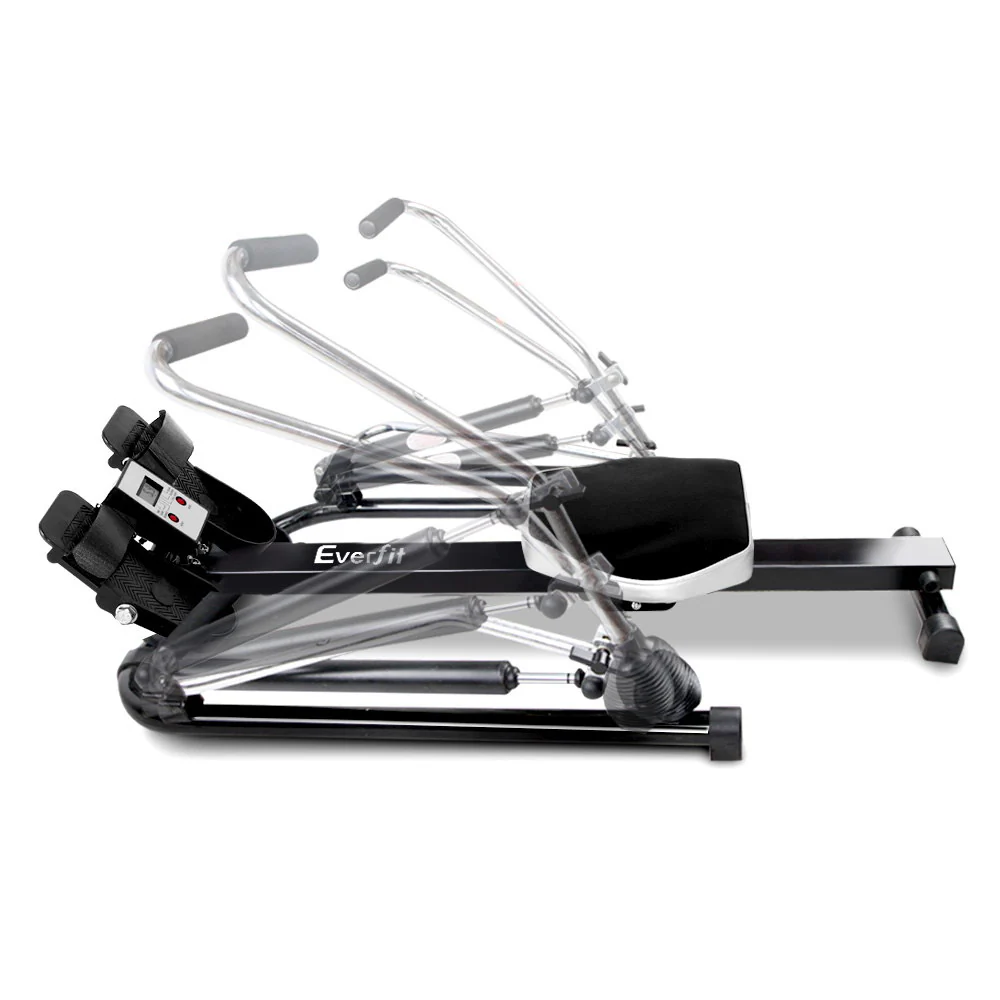 Everfit Rowing Machine Rower Hydraulic Resistance Fitness Gym Home Cardio - Image 3