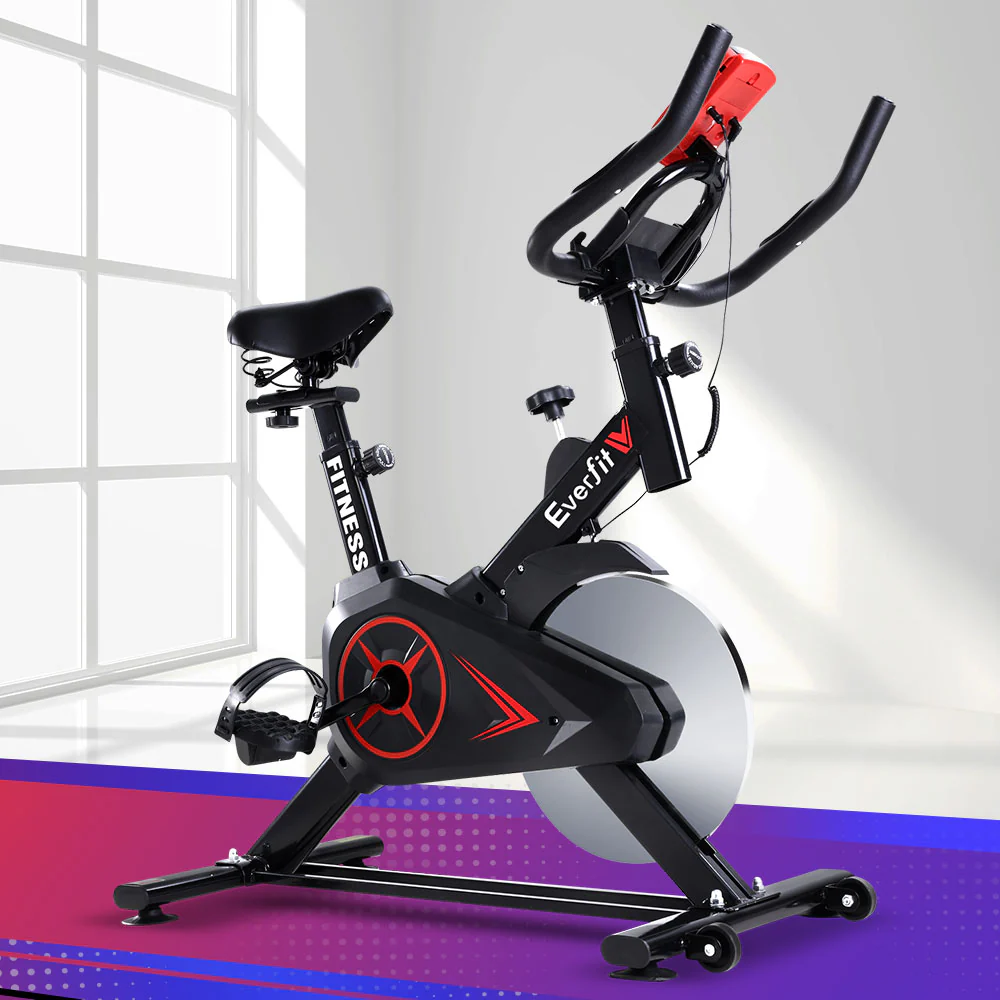 Everfit Spin Bike Exercise Bike Flywheel Cycling Home Gym Fitness Machine - Image 2