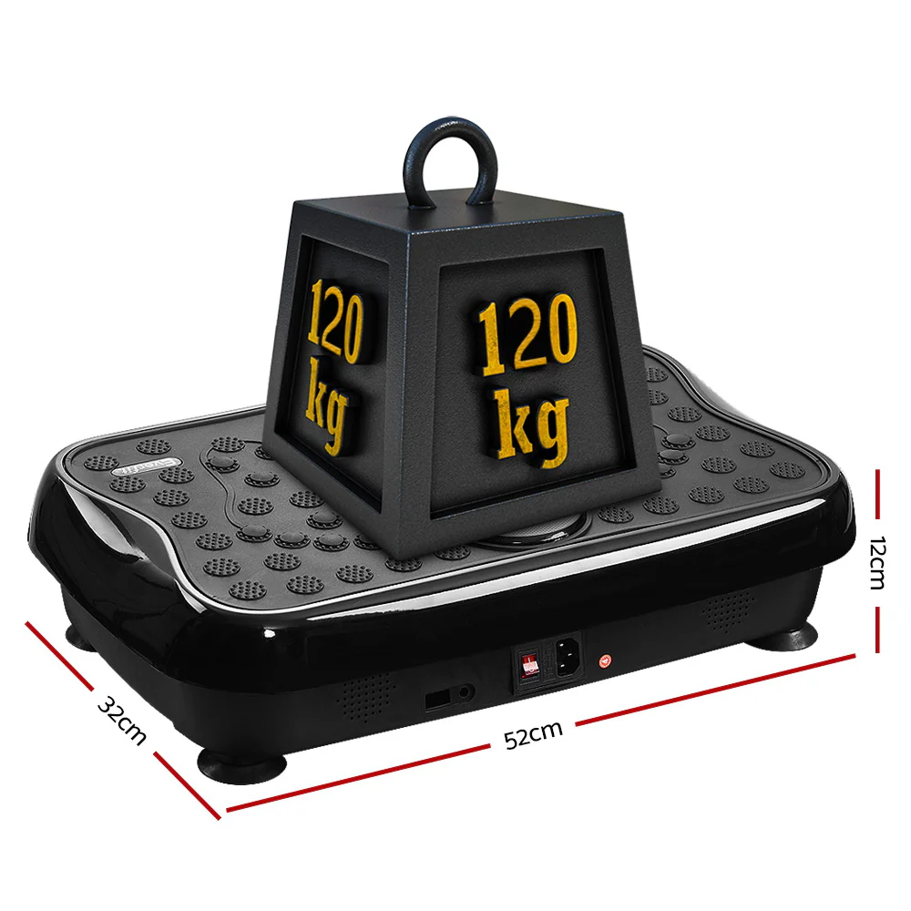 Everfit Vibration Machine Platform Vibrator With Resistance Rope Home Gym (Black) - Image 2