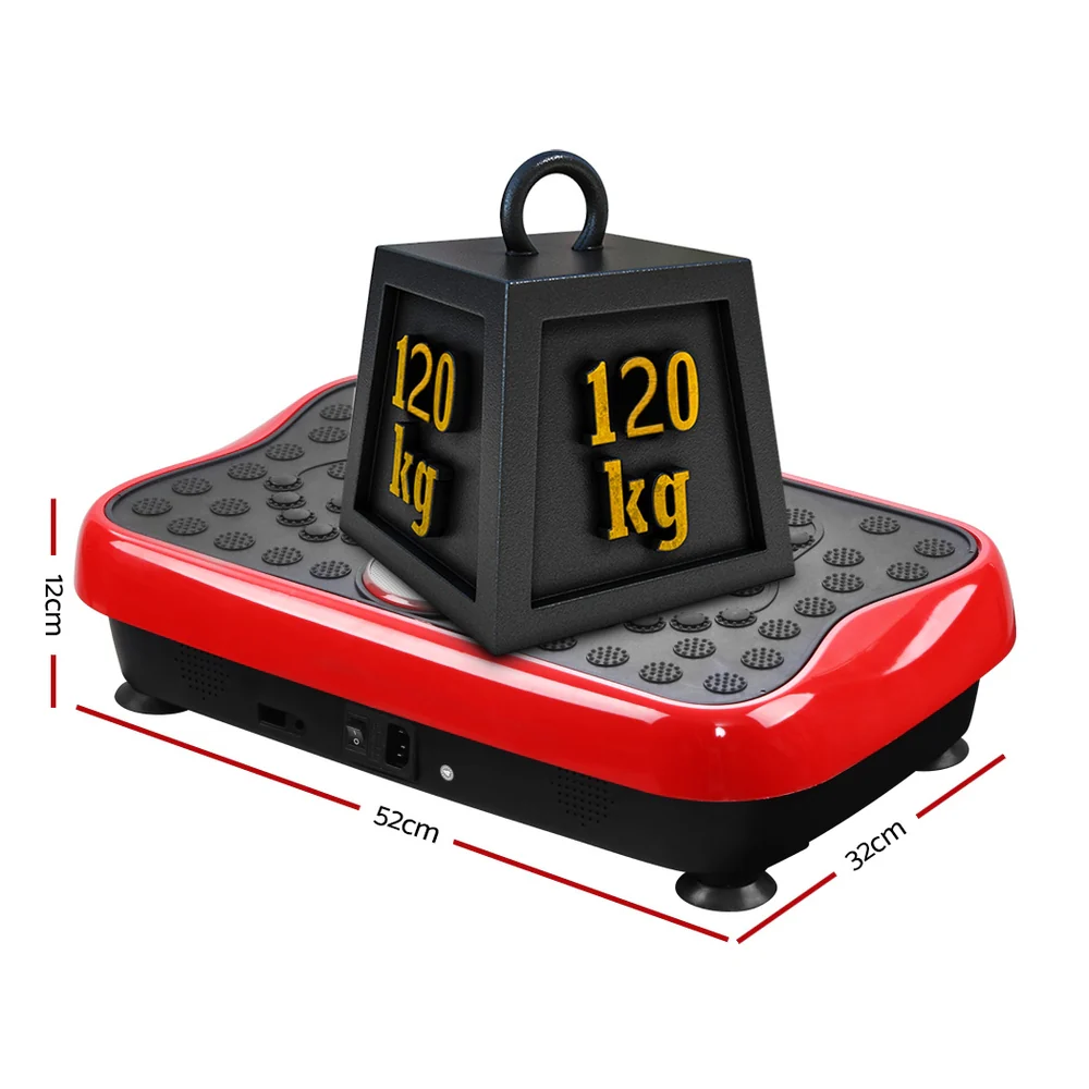 Everfit Vibration Machine Platform Vibrator with Resistance Rope Home Gym (Red) - Image 2