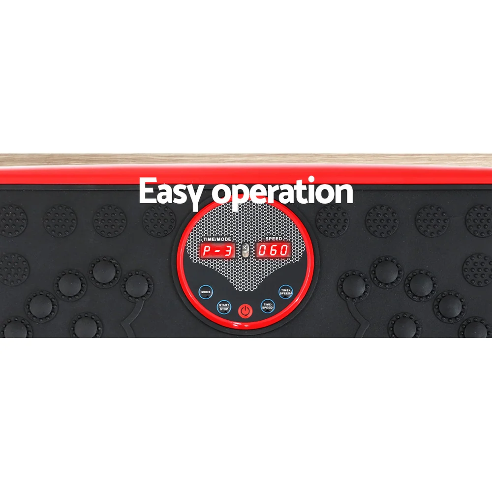 Everfit Vibration Machine Platform Vibrator with Resistance Rope Home Gym (Red) - Image 6