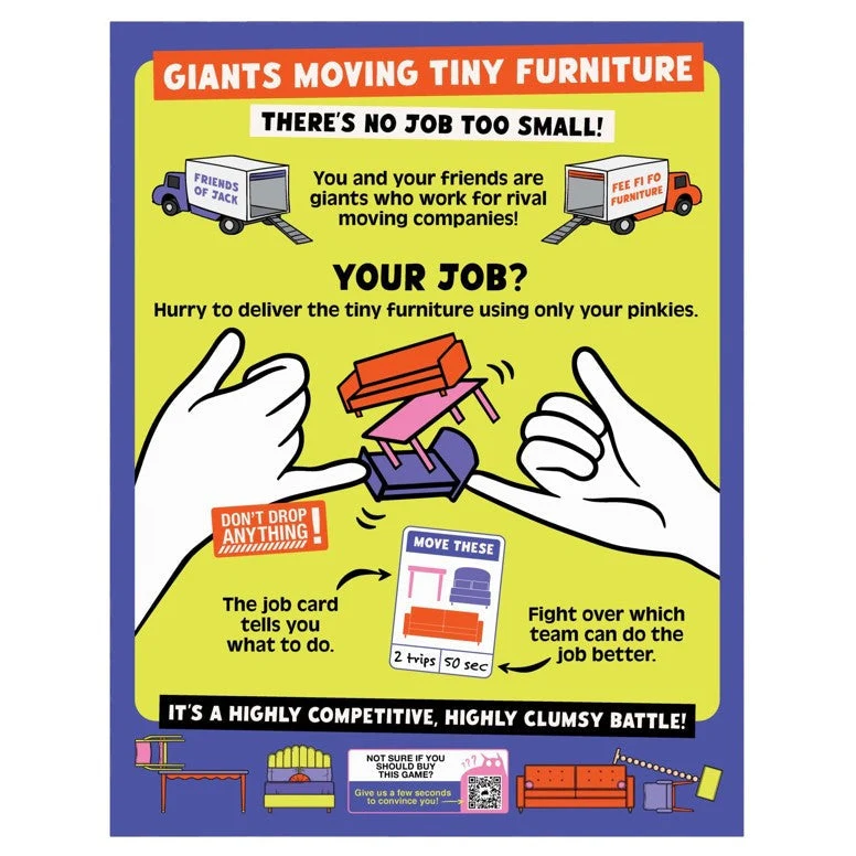 Exploding Kittens Giants Moving Tiny Furniture By Exploding Kittens Game - Image 3