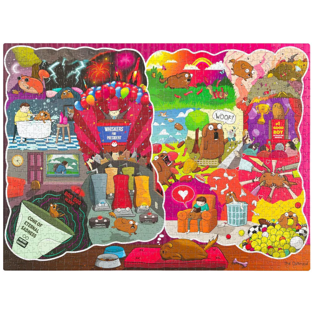 Exploding Kittens Puzzle The Dreams & Nightmares of a Dog 1,000 pieces - Image 2