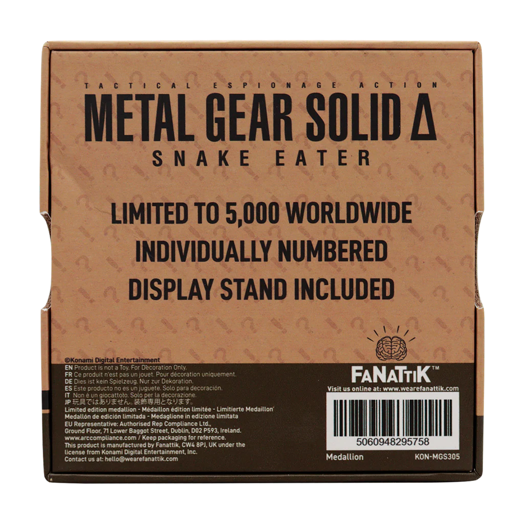 Fanattik Limited Edition Metal Gear Solid Delta Cobra Unit Medallion - Image 5