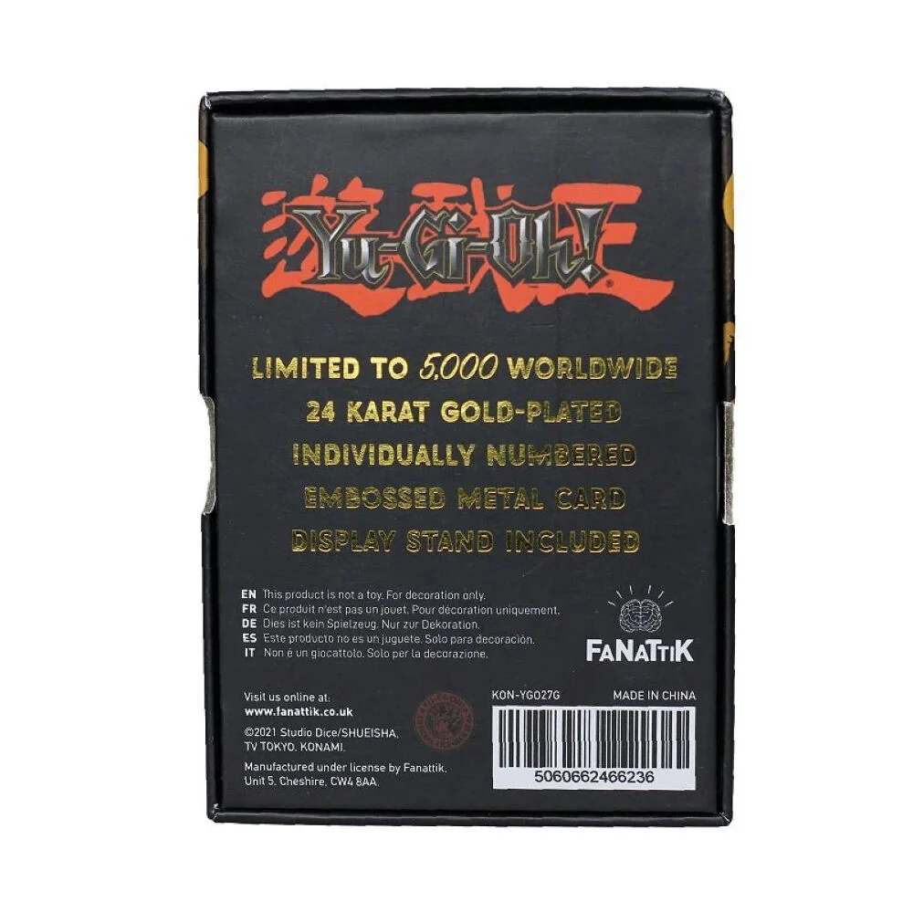 Fanattik Yu-Gi-Oh Kuriboh 24K Gold Plated Metal Card Limited Ed Display - Image 4