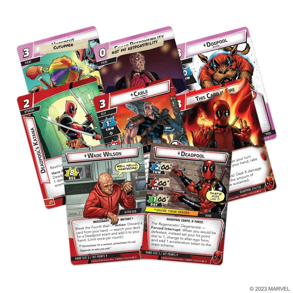 Fantasy Flight Games Marvel Champions: The Card Game Deadpool Expanded Hero Pack Board Game - Image 2