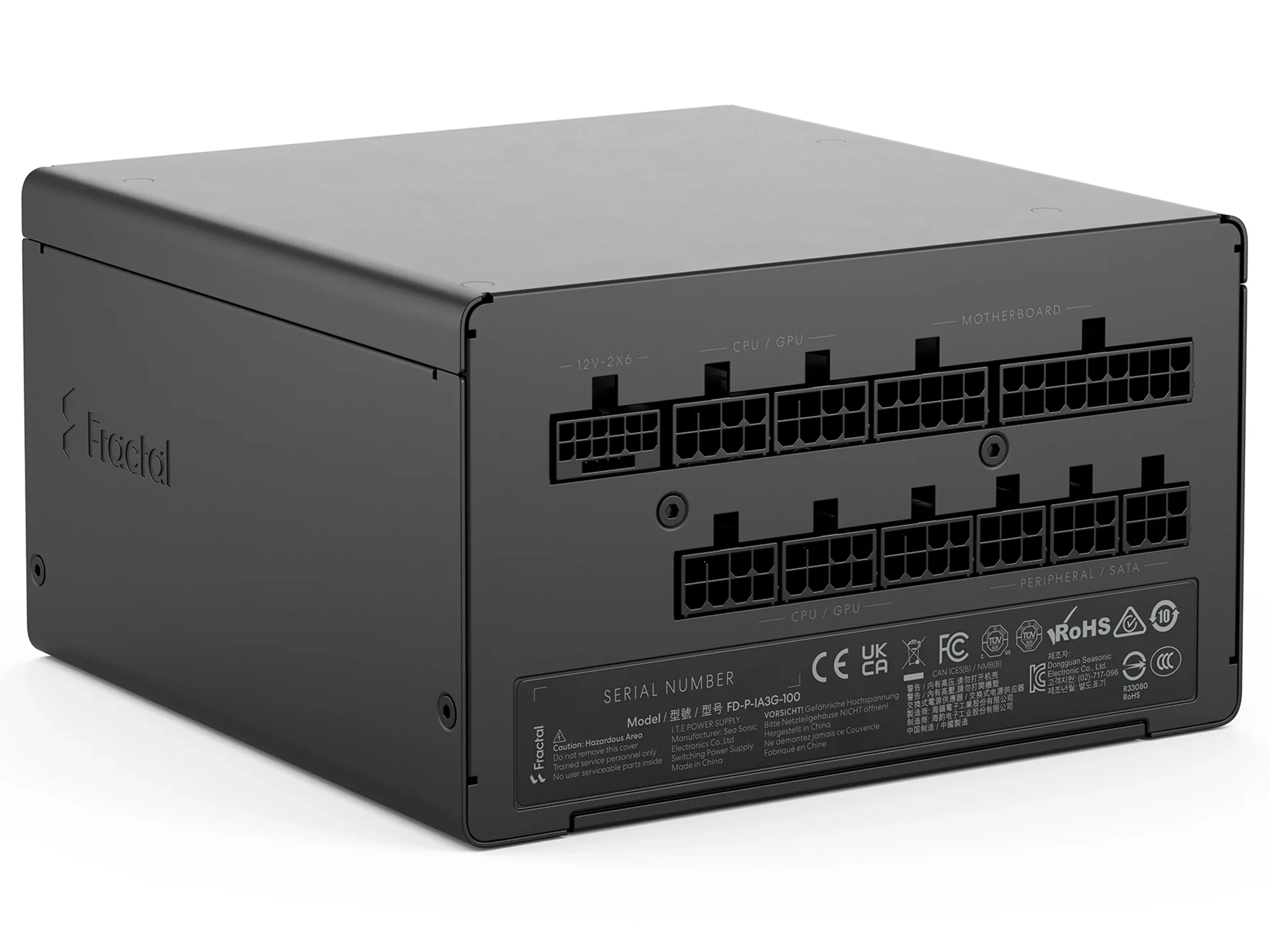 Fractal Design Ion 3 1000W 80 Plus Gold Fully Modular Power Supply (Black) - Image 2