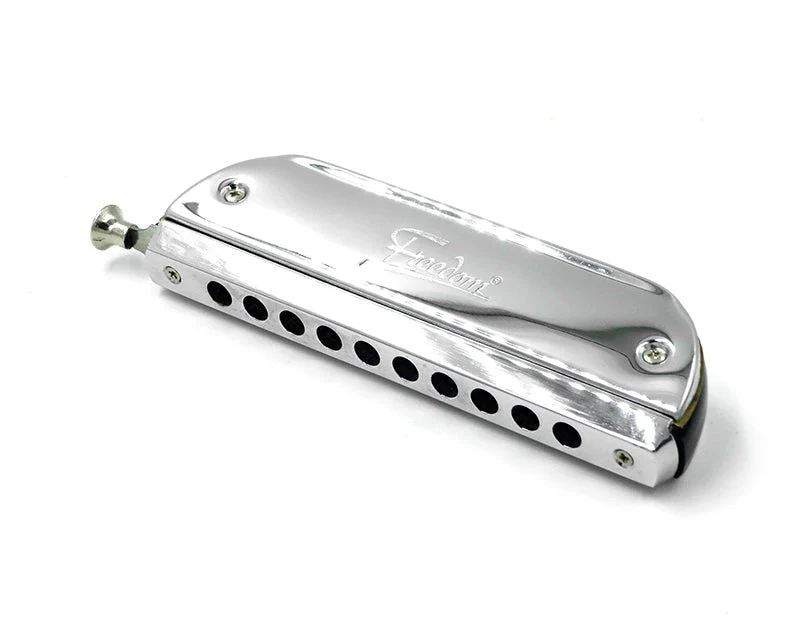 Freedom 10-Hole Chromatic Harmonica in the Key of C Silver - Image 2