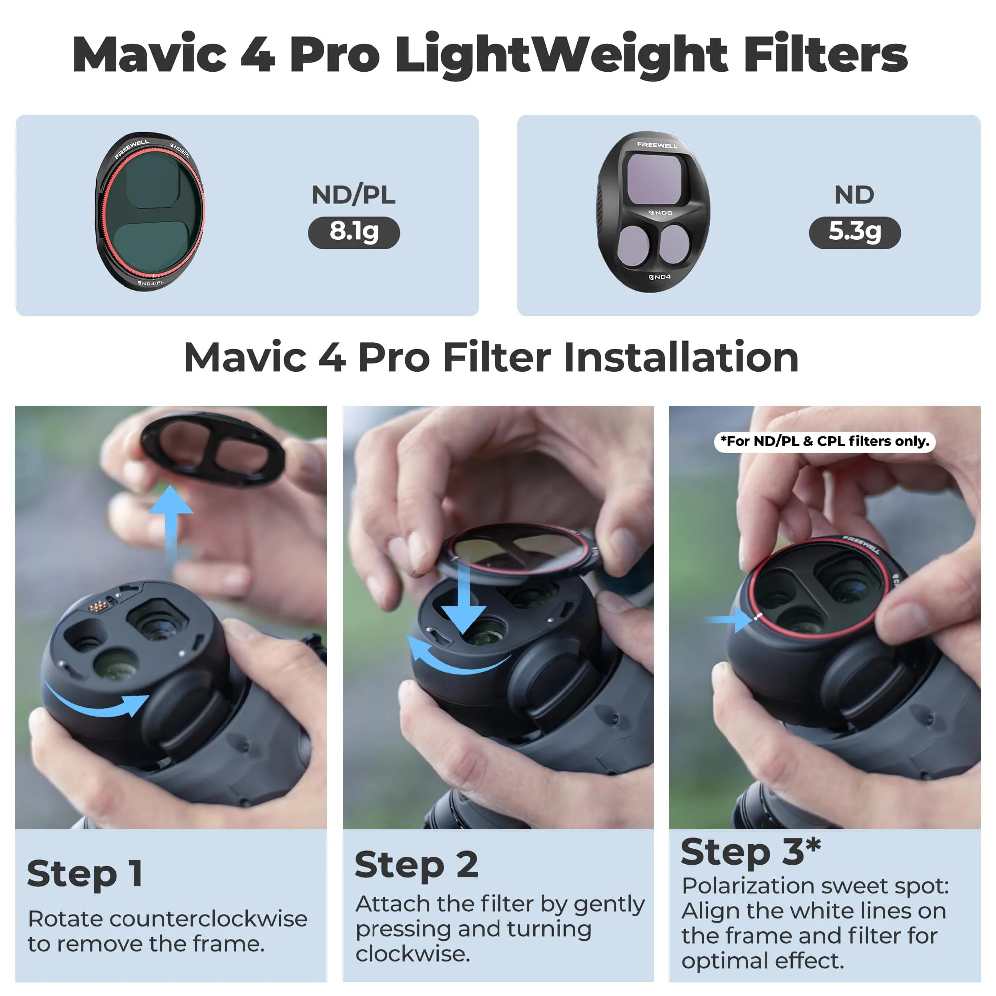 Freewell 12-Pack Mega Split Filter Set for DJI Mavic 4 Pro - Image 4