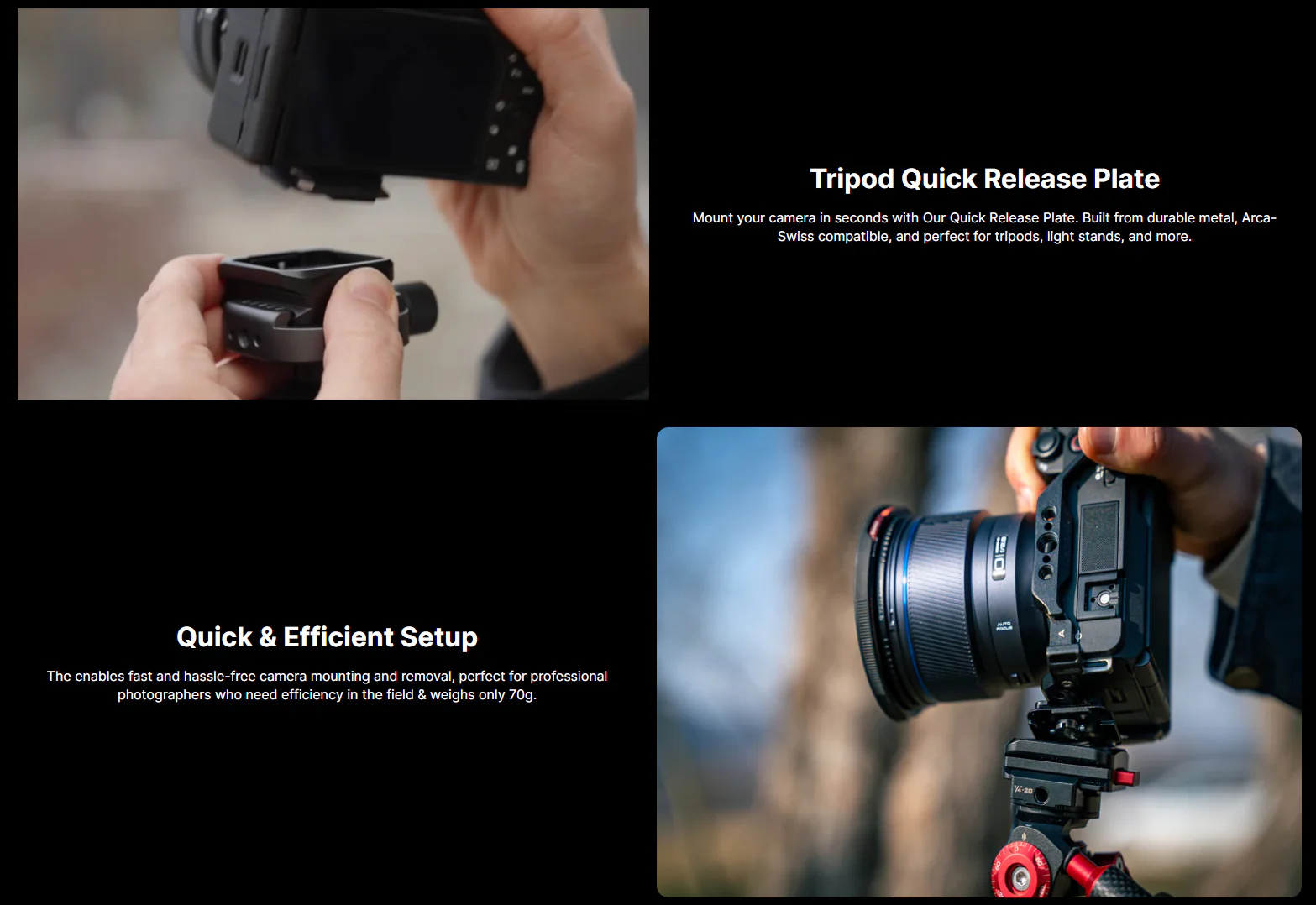 Freewell Quick-Release Camera Clamp for Tripod - Image 3
